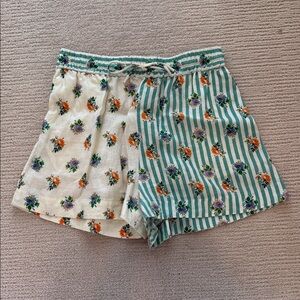 ALEMAIS Floral Striped Shorts